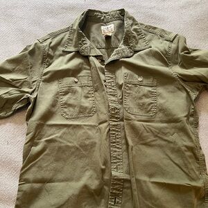 LLBean Lakewashed Camp Shirt Short Sleeve Traditional Fit Men's Regular